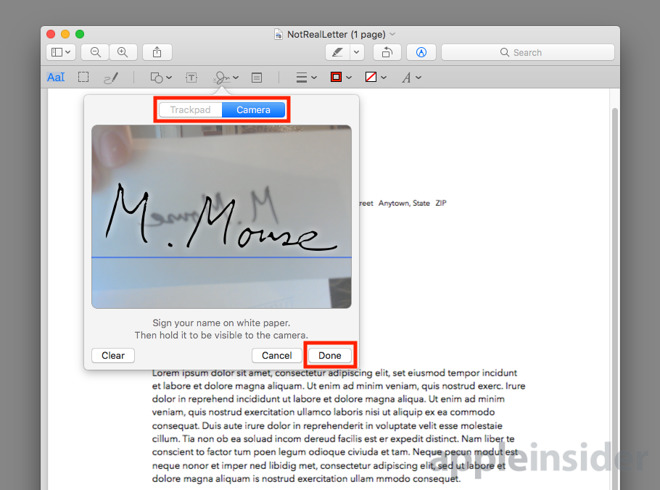 digital signature word for mac