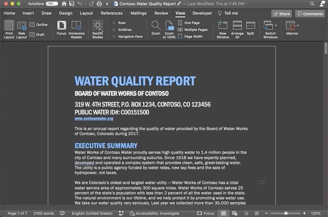 microsoft word for mac content control
